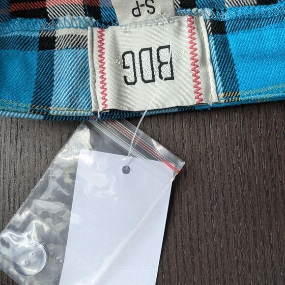 Bdg Perfect blue plaid fall skirt * pleated * size S * midi - Picture 3 of 8